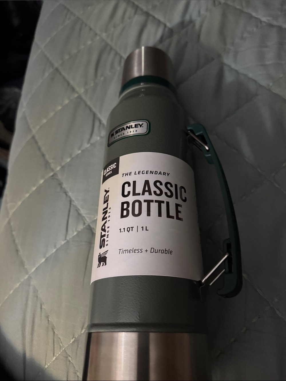 Stanley Classic Bottle Green with Stainless Accents